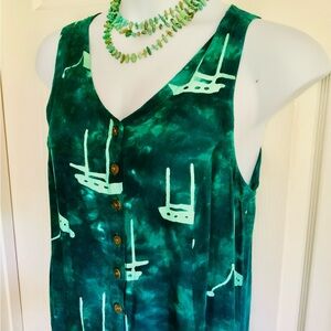 NWOT..CLUB MYSTIQUE..maxi batik  Dress